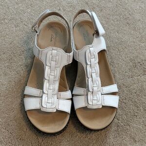 Clarks White Women's Sandals
